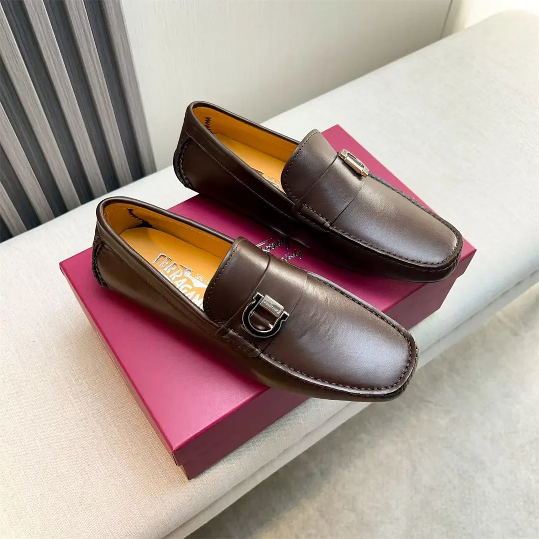 Men's shoes 💰560 Ferragamo new high-end quality 🔥 black cowhide ➕ cowhide lining size 38-45